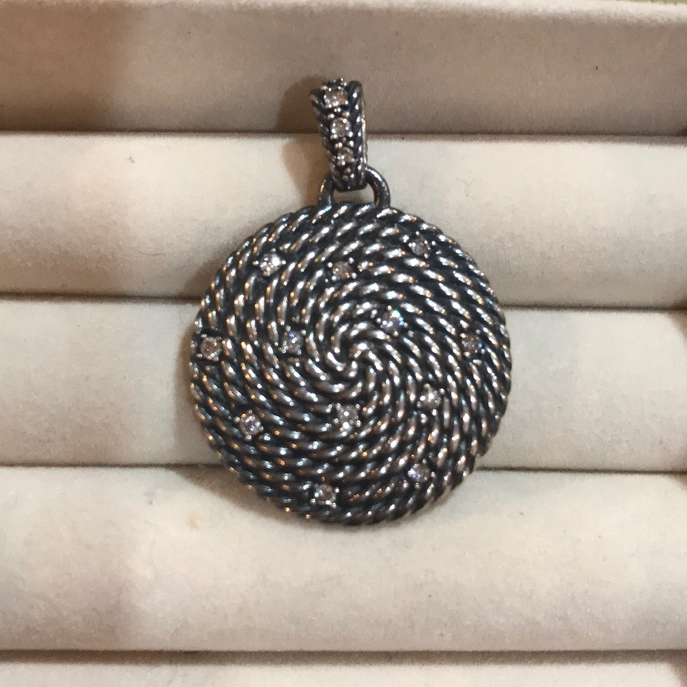 David Yurman Diamond Cable Coil Pendant